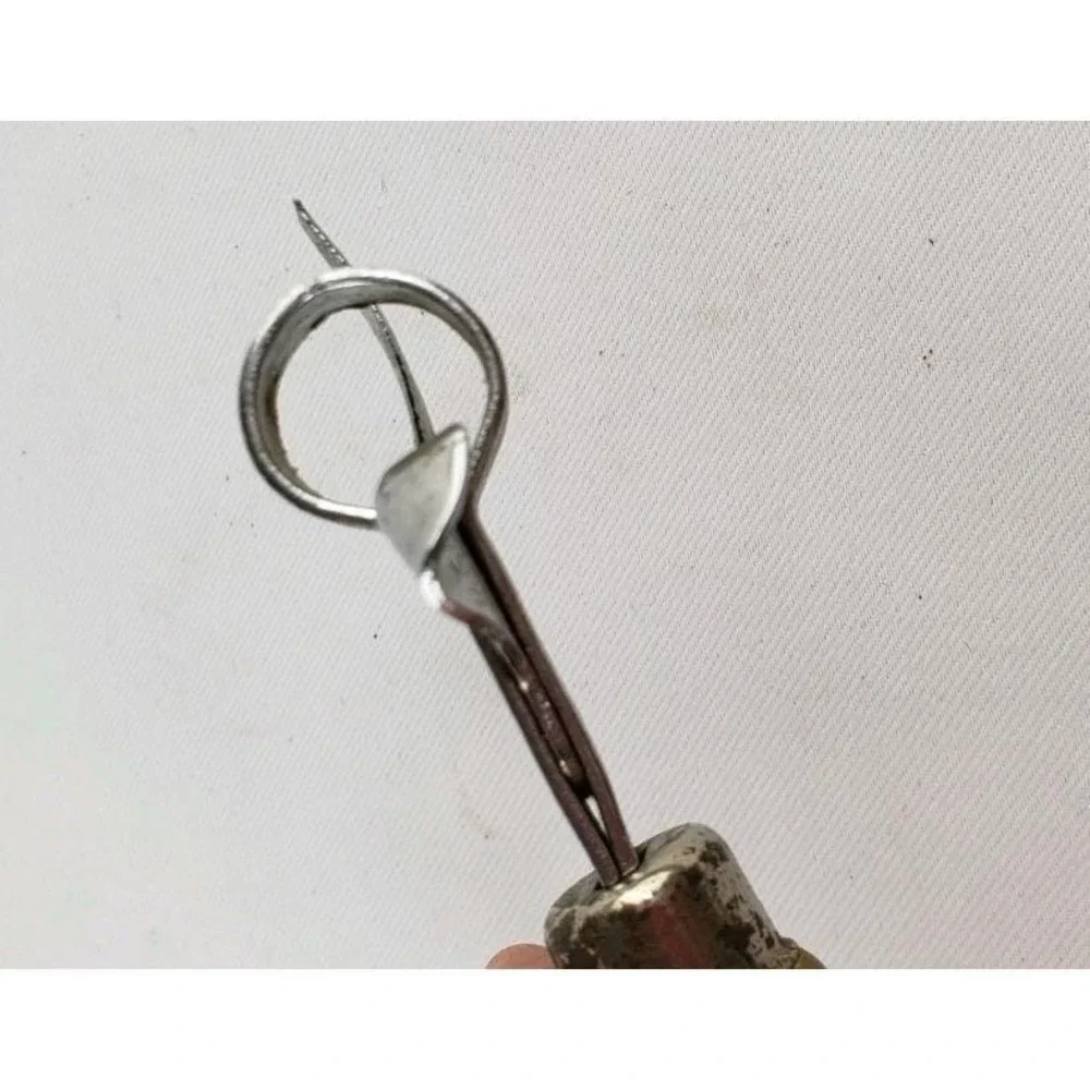 Vintage Multi Can Bottle Opener Tempered Tool‎ Steel Red Wood Chippy Handle USA